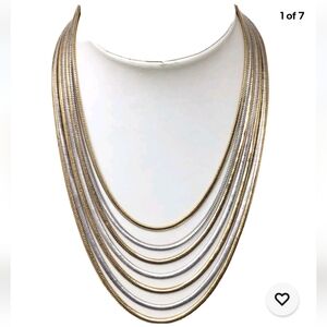 Vintage Napier Chain Multistrand Bib Necklace